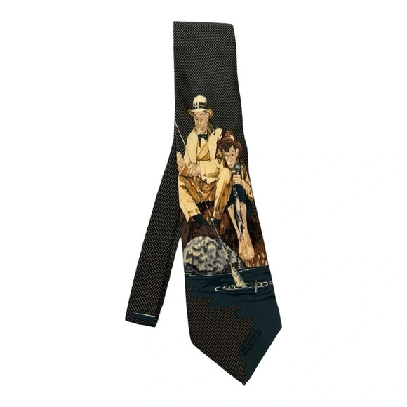 3 Norman Rockwell Ties 1990s - Picture 2 of 14